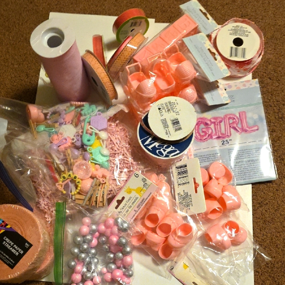 Pink Baby Shower Party Supplies Set